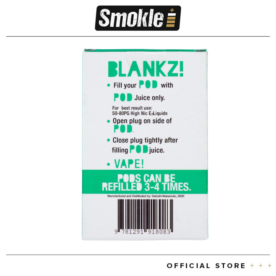 Blankz! Refillable Pods for Relx Classic 3Pak/Relx Infinity 3Pak/ Juul 4Pak
