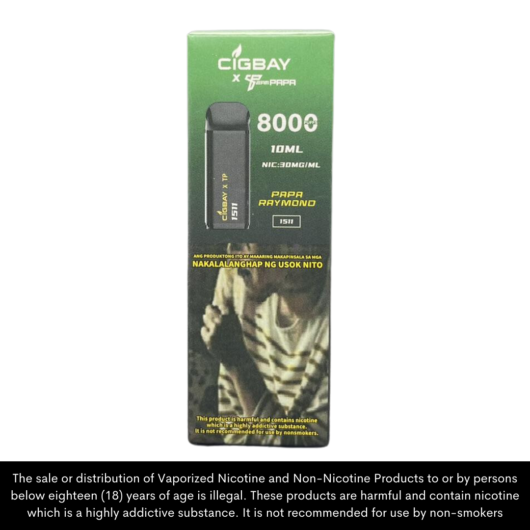 Cigbay Disposable Vape Pods, up to 8000 puffs (battery sold separately)