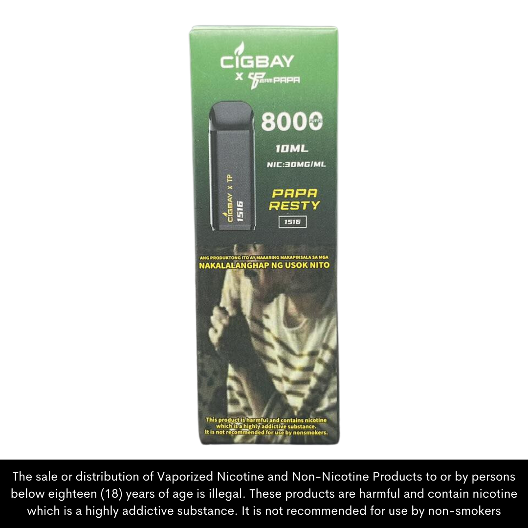 Cigbay Disposable Vape Pods, up to 8000 puffs (battery sold separately)